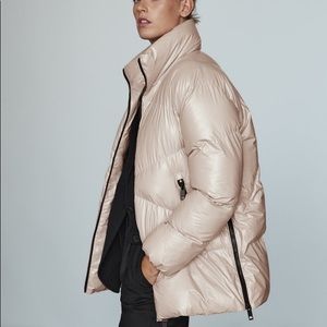 Massimo Dutti Beige Puffer Coat
